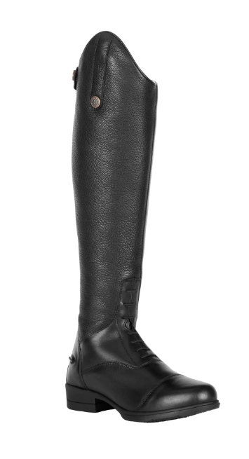 Shires long black riding boot studio photo