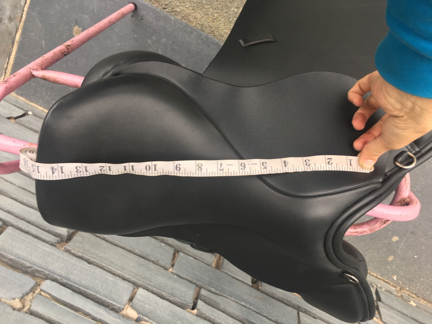 15” Med English Pony Jump Saddle - Black -  in 