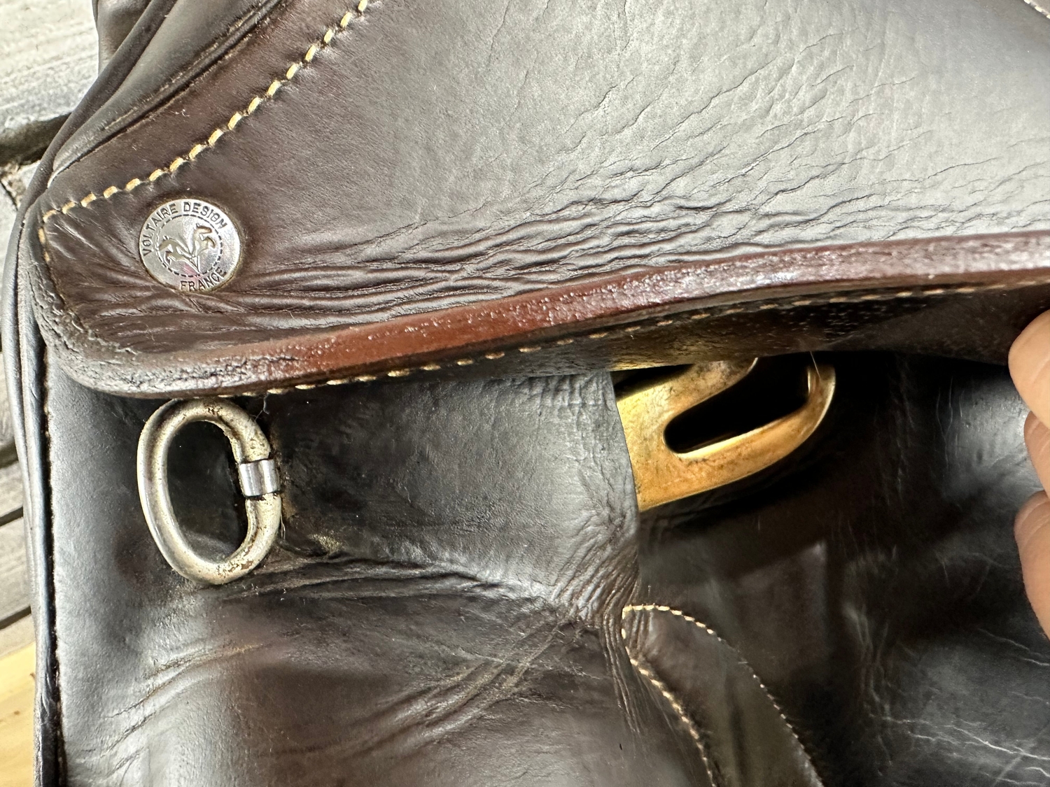  - 17 1/2” MW Voltaire Adelaide Monoflap Dressage Saddle - Brown in 