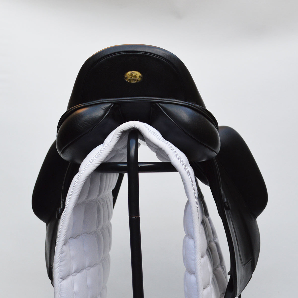 Dressage Saddles  - Fairfax Gareth Monoflap Dressage Saddle, 17.5", Adjustable, Black (SKU277)