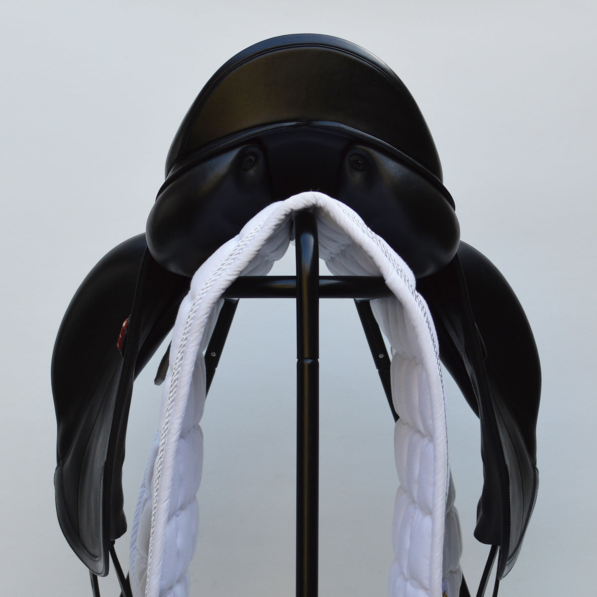Equipe Olympia Monoflap Dressage Saddle, 16" +1 (MW), Black (SKU395) - Dressage Saddles 
