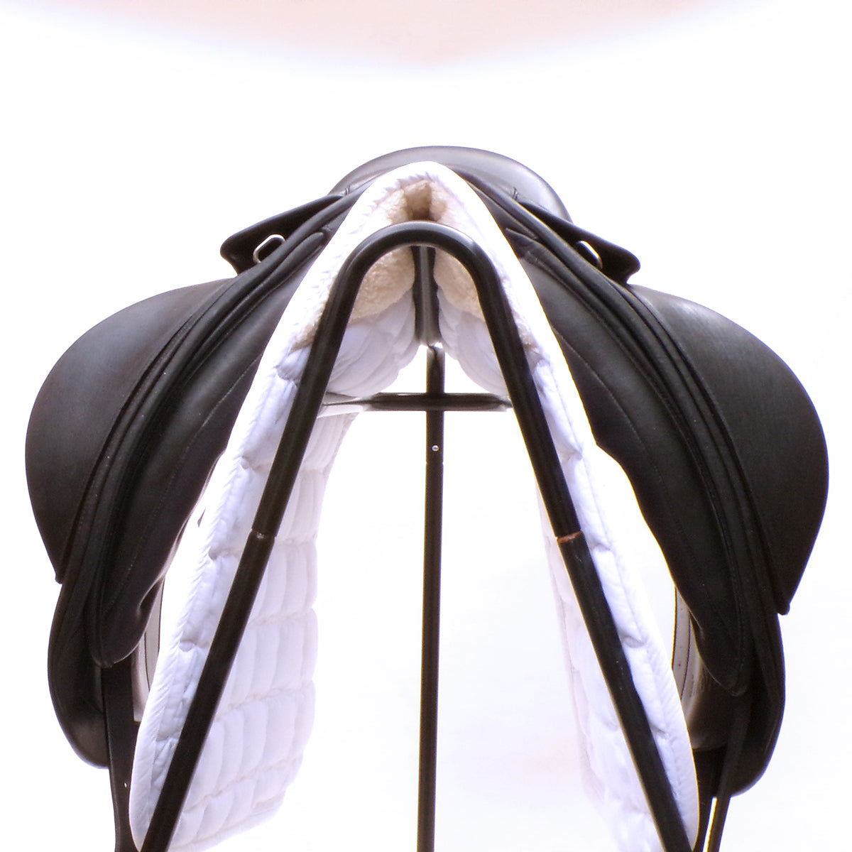 Bates Innova Dressage Saddle (Flocked) - Size 1 (17-17.5") Black (Easy Change System) (SKU417) - Dressage Saddles  in 