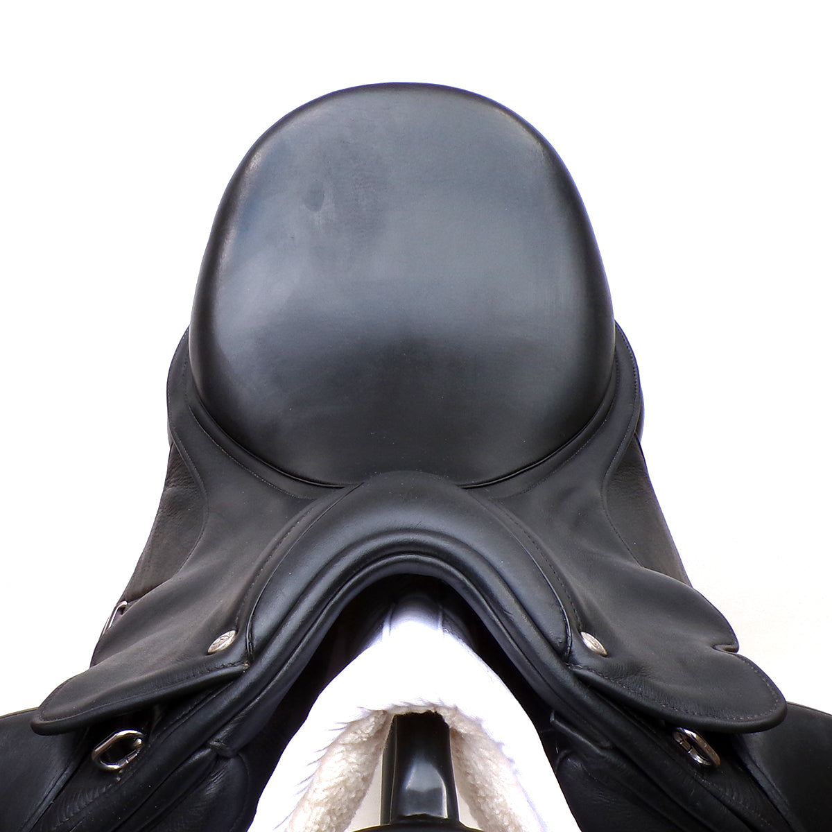 Bates Innova Dressage Saddle (Flocked) - Size 1 (17-17.5") Black (Easy Change System) (SKU417) 