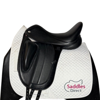 Fairfax Deluxe Monoflap Dressage Black 17" ADJ