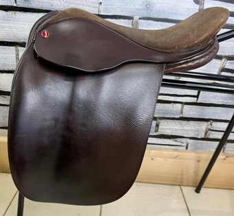 16” XW Jeffries Close Contact Show/WH Saddle - Brown - Extra Wide