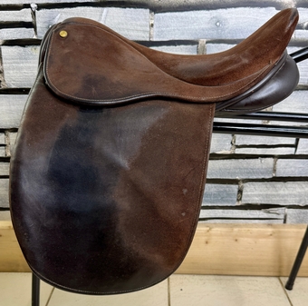 15” Medium Morris & Nolan WH Working Hunter Saddle - Brown - Suede - Working Hunter