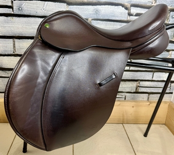 17” Wide Crown/Ideal 1350 GP Saddle - Brown - Big Blocks - English Leather
