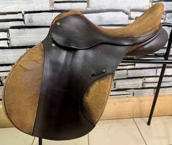17” MN S.O.S Saddlery GP/Jump Saddle - Brown - High Wither - TB ROR - Massive Blocks