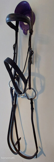 Small Cob Brown Leather Bridle (Rubber Grip Reins included)