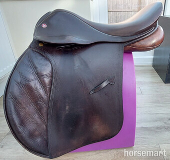 17.5" W Jeffries Falcon Adler VSD Brown Leather Saddle