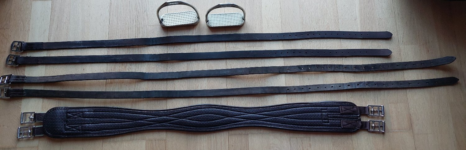 46" Shires Blenheim and 60" Jeffries Stirrup Leathers (Brown)